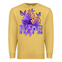 Antique Gold Hope lavender ribbon all cancers Premium Sweatshirt - NancyCooperArtShop