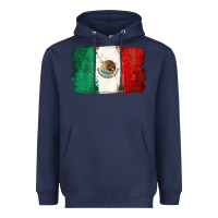 Navy Mexican Flag Heavyweight Hoodie - texasbilliewilder