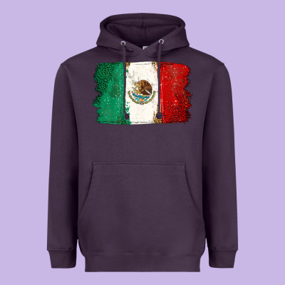 Mexican Flag Heavyweight Hoodie Designed By Texasbilliewilder