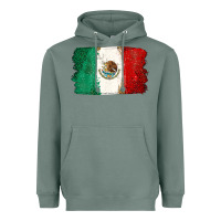 Sage Mexican Flag Heavyweight Hoodie - texasbilliewilder