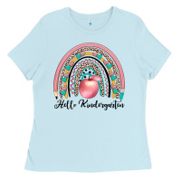 Baby Blue hello kindergarten Ladies Tee - JahusDesignShop