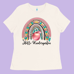 Hello Kindergarten Ladies Tee Designed By Jahusdesignshop