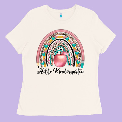 Hello Kindergarten Ladies Tee Designed By Jahusdesignshop