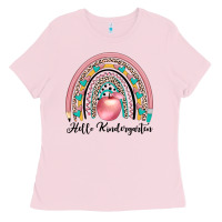Bubblegum Pink hello kindergarten Ladies Tee - JahusDesignShop
