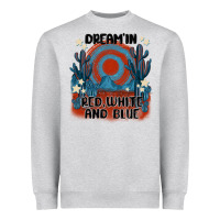 Heather Grey dream' in red white and blue Heavyweight Sweatshirt - MaliasSmallBusiness