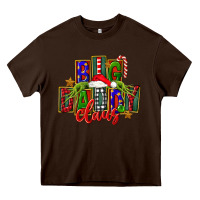 Chocolate Brown Christmas big daddy claus Heavy Core Tee - FaDigitalArtStudio