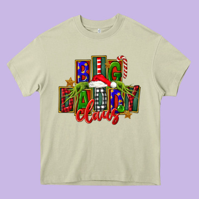Christmas Big Daddy Claus Heavy Core Tee Designed By Fadigitalartstudio