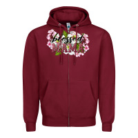Burgundy Blessed Mama Zipper Hoodie - LillyAllenDesigns