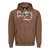 Chestnut Blessed Mama Zipper Hoodie - LillyAllenDesigns