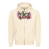Sandshell Blessed Mama Zipper Hoodie - LillyAllenDesigns