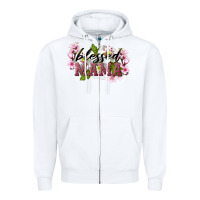 White Blessed Mama Zipper Hoodie - LillyAllenDesigns