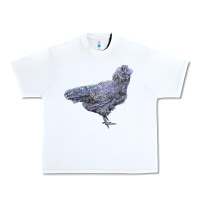White Ameraucana Chicken Urban Heavy Tee - LillyAllenDesigns