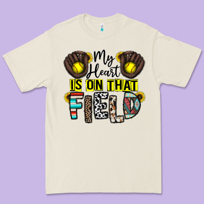 My Heart Is On That Field Premium Tee Designed By Cowhidedigitalart