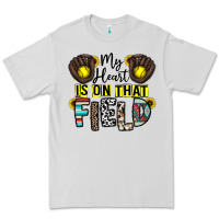 Dove Grey my heart is on that field Premium Tee - CowhideDigitalArt
