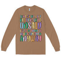 Toasted Coconut some things are better left unsaid but i'm probabl Long Sleeve Tee - MaliasSmallBusiness