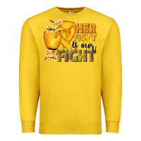 Lemon Her fight is our fight Childhood Cancer yellow Premium Sweatshirt - NancyCooperArtShop