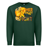 Sports Green Her fight is our fight Childhood Cancer yellow Premium Sweatshirt - NancyCooperArtShop