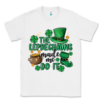 White the leprechauns made me do it Classic Tee - MaliasSmallBusiness