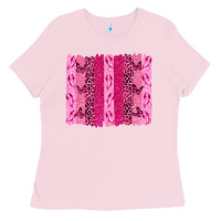 Bubblegum Pink Breast Cancer Brushstrokes Ladies Tee - texasbilliewilder