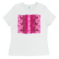 White Breast Cancer Brushstrokes Ladies Tee - texasbilliewilder