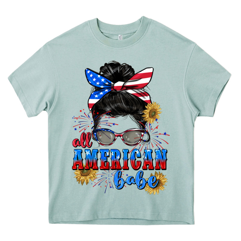 All American Babe 4th Of July Heavy Core Tee by CowGirlArtShop | Teevron