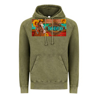 Vintage Olive aztec horse cactus and sunflowers license plate template Vintage Hoodie - Artiststas