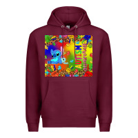 Burgundy Autism awareness with stitch tumbler Premium Hoodie - TumblerDesignByShophia