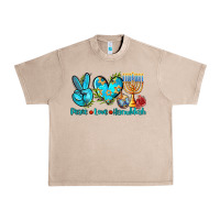 French Oak peace love hanukkah Urban Heavy Tee - AdoDesignShop