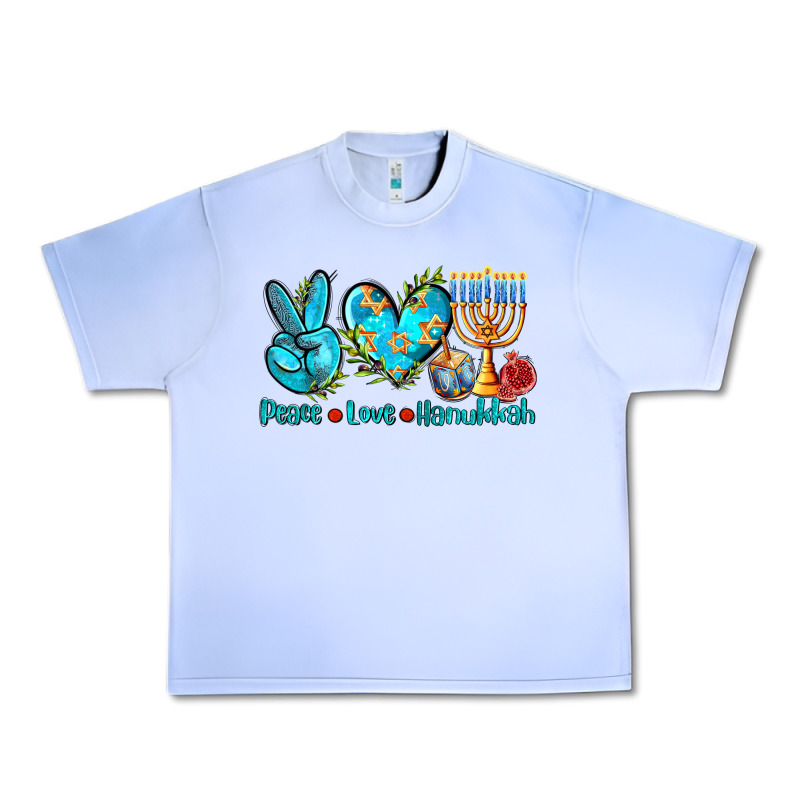 Peace Love Hanukkah Urban Heavy Tee by AdoDesignShop | Teevron