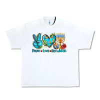 White peace love hanukkah Urban Heavy Tee - AdoDesignShop