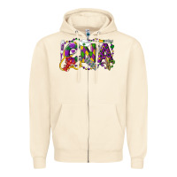 Sandshell CNA Certified Nursing Assistant Mardi Gras Zipper Hoodie - LillyAllenDesigns