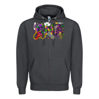 Smoke CNA Certified Nursing Assistant Mardi Gras Zipper Hoodie - LillyAllenDesigns