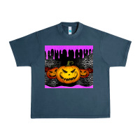 Midnight Navy halloween jack o'lantern dripping glitter tumbler Urban Heavy Tee - Jasminsmagicworld