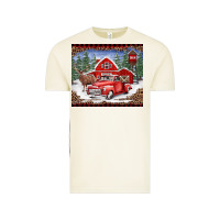 Christmas Farm Reindeer And Truck Vintage Tee | Teevron