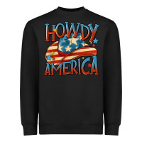 Black howdy america Heavyweight Sweatshirt - MaliasSmallBusiness
