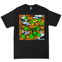 Black St patricks  duck with leprechaun hat  seamless Premium Tee - FaDigitalArtStudio