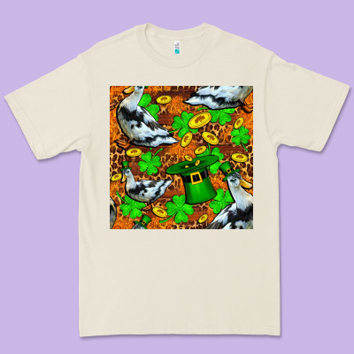 St Patricks  Duck With Leprechaun Hat  Seamless Premium Tee Designed By Fadigitalartstudio