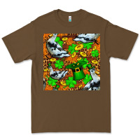 Cacao St patricks  duck with leprechaun hat  seamless Premium Tee - FaDigitalArtStudio