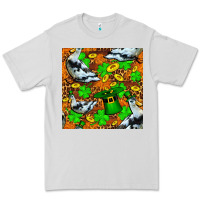 Dove Grey St patricks  duck with leprechaun hat  seamless Premium Tee - FaDigitalArtStudio
