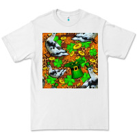 White St patricks  duck with leprechaun hat  seamless Premium Tee - FaDigitalArtStudio