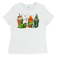 White camping coffee cups Ladies Tee - Zillion Design Studio