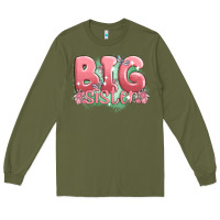 Army Green big sister Long Sleeve Tee - MaliasSmallBusiness