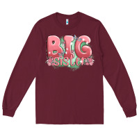 Burgundy big sister Long Sleeve Tee - MaliasSmallBusiness