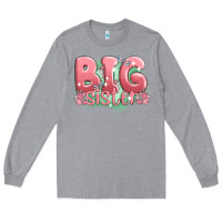 Heather Grey big sister Long Sleeve Tee - MaliasSmallBusiness