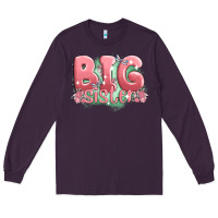 Plum big sister Long Sleeve Tee - MaliasSmallBusiness