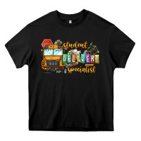 Black Student Delivery Specialist Heavy Core Tee - CowhideDigitalArt