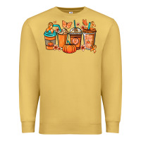 Antique Gold Kidney Cancer coffee cups orange ribbon Premium Sweatshirt - NancyCooperArtShop