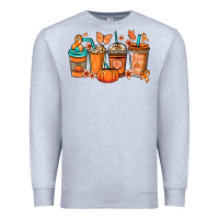 Heather Grey Kidney Cancer coffee cups orange ribbon Premium Sweatshirt - NancyCooperArtShop
