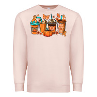 Pale Pink Kidney Cancer coffee cups orange ribbon Premium Sweatshirt - NancyCooperArtShop