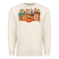 Sandshell Kidney Cancer coffee cups orange ribbon Premium Sweatshirt - NancyCooperArtShop
